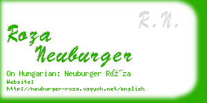 roza neuburger business card
